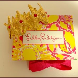 Lilly Pulitzer gold starfish cuff bracelet